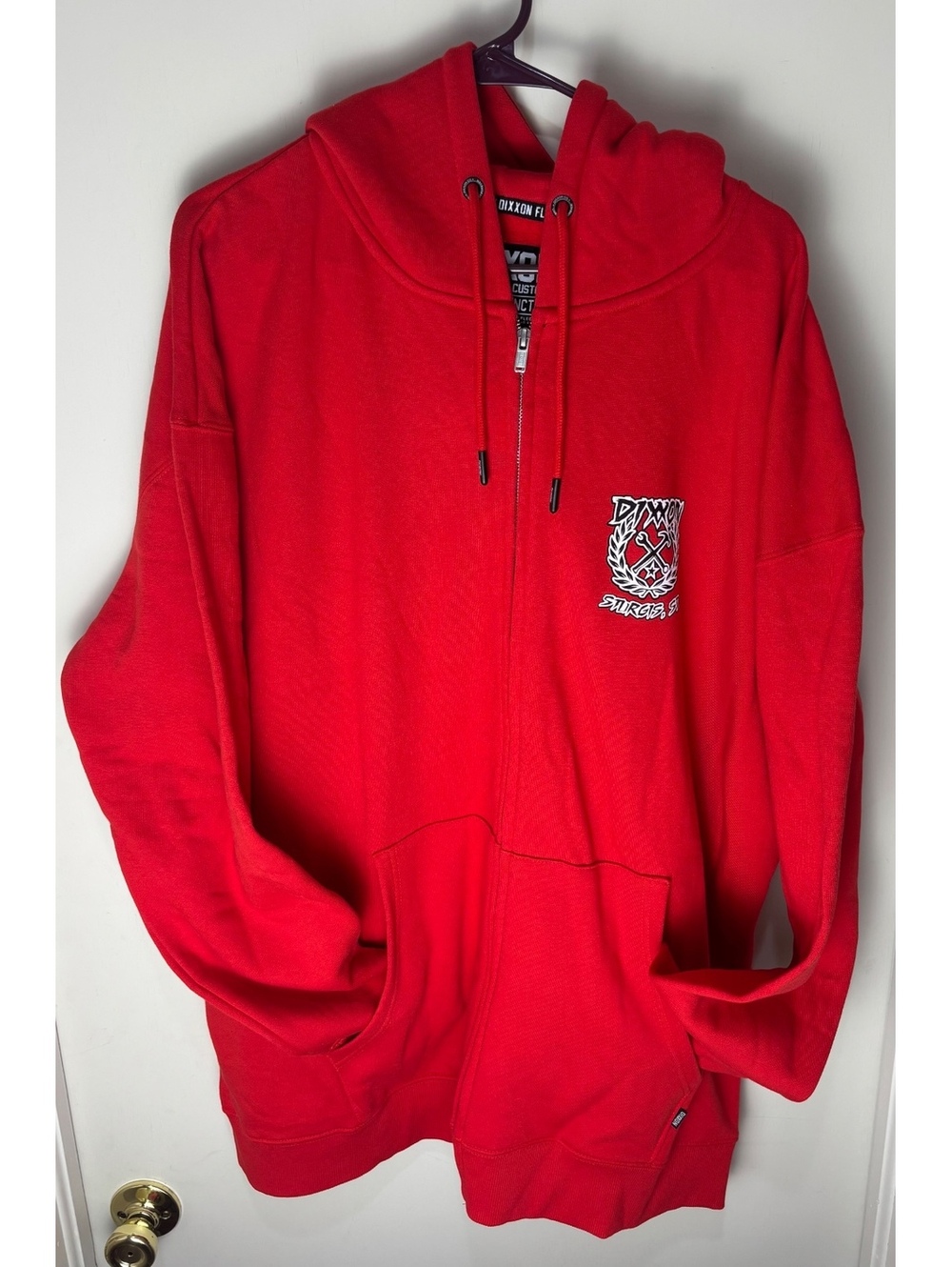 Dixxon Flannel Co Sturgis SD Mens 3X Red Full Zip Hoodie Ground Up Customs NWOT